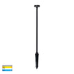 HV1512T-BLK-24V - Vertex Aluminium Black Bollard Light With Spike