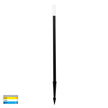 HV1515T-BLK-24V - Drique Aluminium Black Bollard Light With Spike