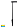 HV1518T-BLK-24V - Lindri Aluminium Black Bollard Light With Spike