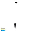 HV1524T-BLK-24V - Konoa Aluminium Black Bollard Light With Spike