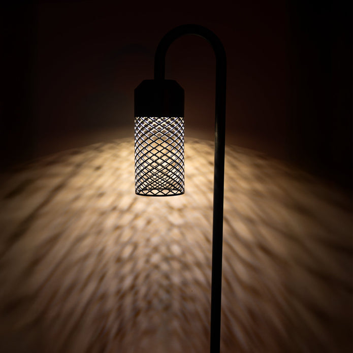 HV1529T-BLK-24V - Stellato Aluminium Black Bollard Light With Spike