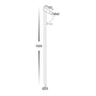 HV1591T-1-BLK-24V - Forgo Aluminium Black Single Adjustable Bollard Light With Spike
