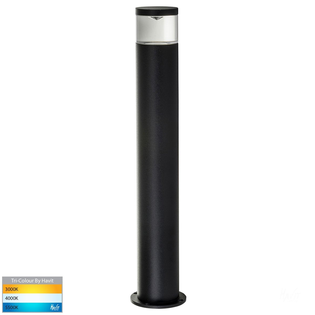 12v DC MR16 Highlite Black Bollard Light - 445mm