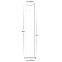 Thumbnail for 240v GU10 Highlite 316 Stainless Steel Bollard Light - 445mm