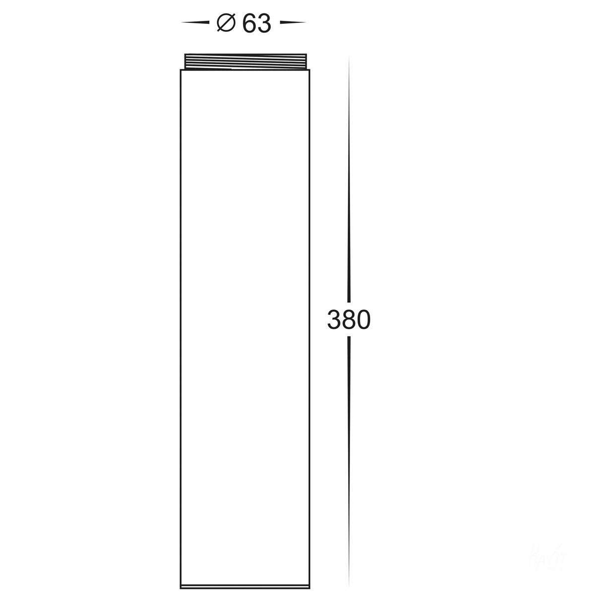Highlite 316 Stainless Steel Bollard Extension - Used for HV1601-SS316 or HV1602-SS316
