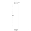 HV1606T-BLK - Maxi 600 Black TRI Colour LED Bollard Lights