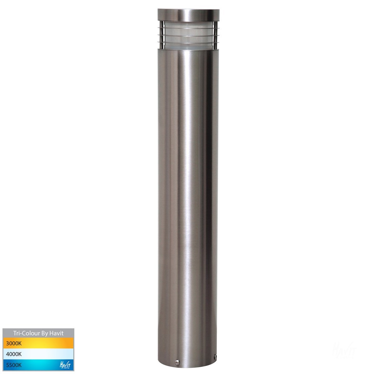 240v Maxi 600 Maxi Bollard Light Opal Diffuser 316 Stainless Steel - 600mm