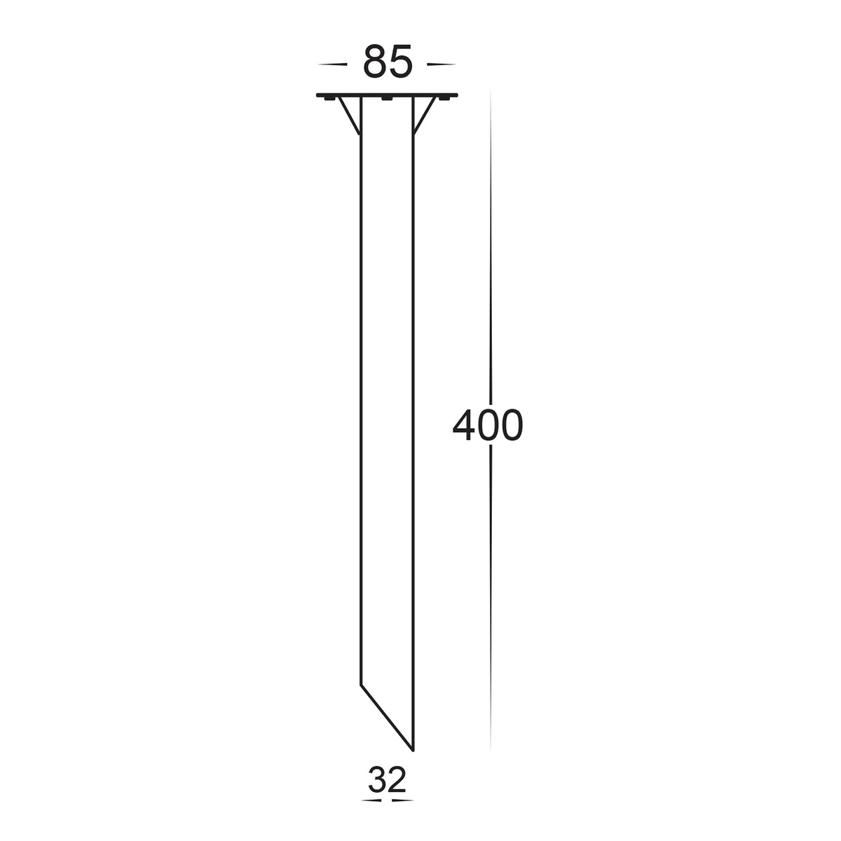 HV1607 - 316 Stainless Steel Bollard spike
