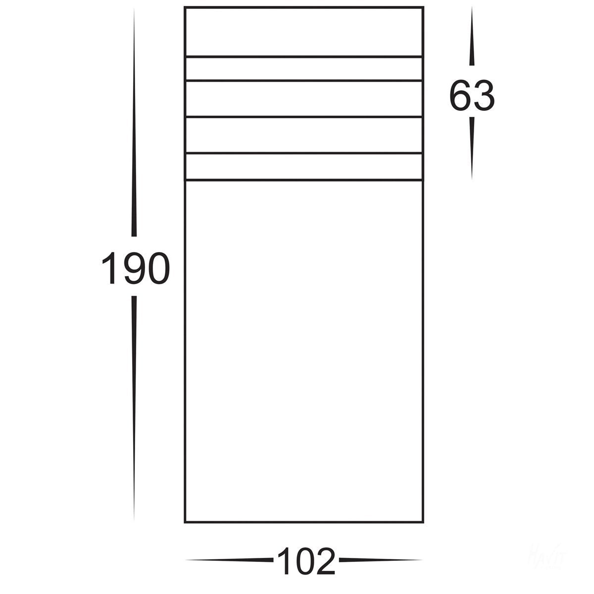 12v DC Mini Louvre Mini Louvred Bollard Light 316 Stainless Steel - 190mm