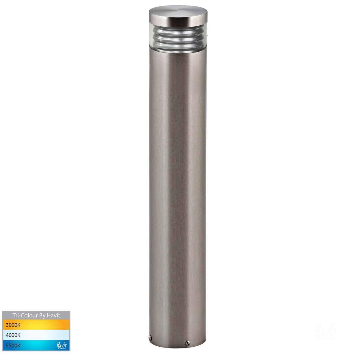 12v DC Maxi Louvre Maxi Louvered Bollard Light 316 Stainless Steel - 600mm