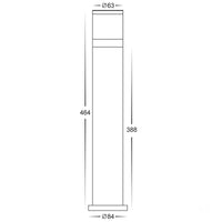 Thumbnail for 12v DC 12w Tri-Colour LED Black Highlite Bollard - 464mm