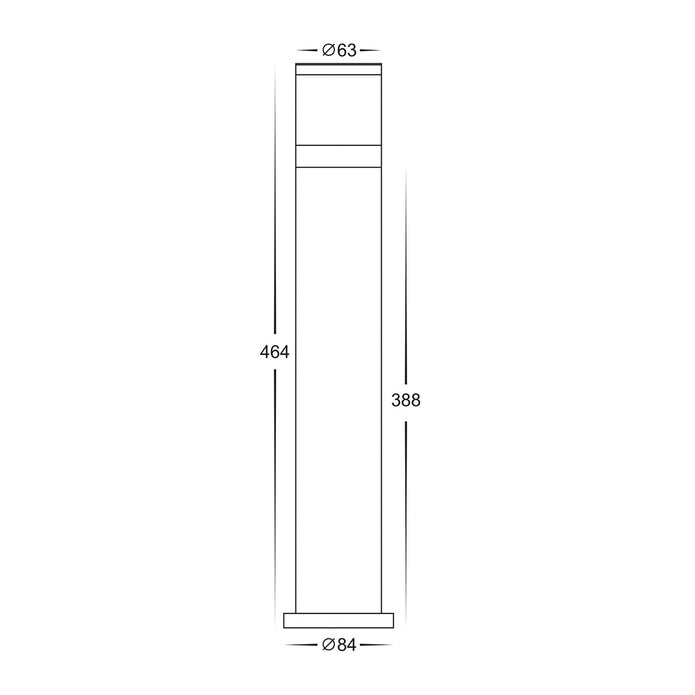 HV1622T-BLK - Highlite Black LED Bollard Light