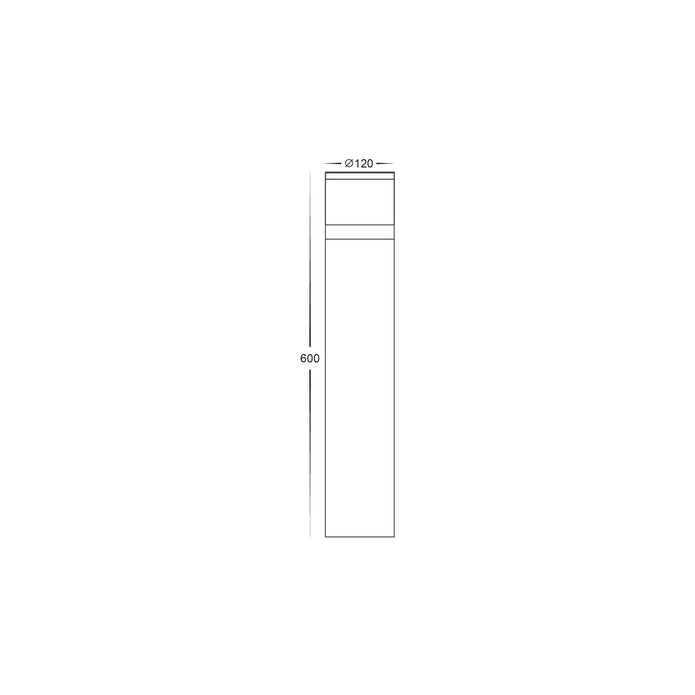 HV1625T-BLK - Highlite Black LED Bollard Light