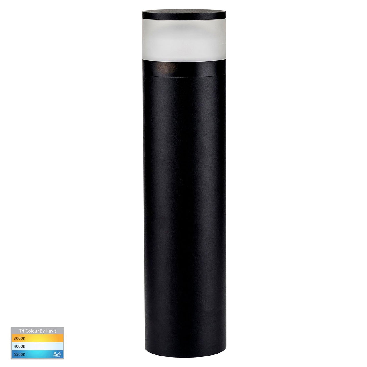 24v 18 or 24w Tri-Colour LED Black Highlite Bollard Light - 600mm