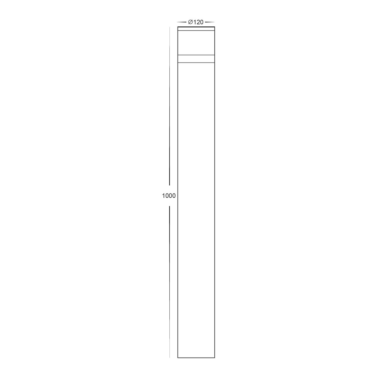 HV1626T-BLK - Highlite Black LED Bollard Light