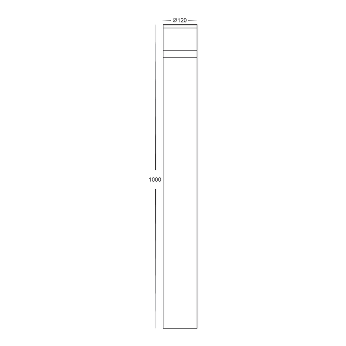 HV1626T-BLK - Highlite Black LED Bollard Light