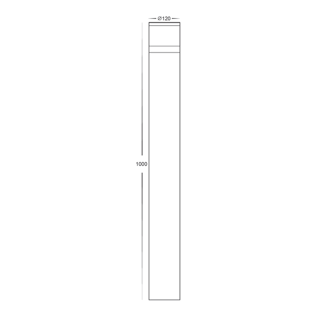 HV1626T-BLK - Highlite Black LED Bollard Light