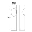 HV1630T-BLK-240V-RND | HV1630T-BLK-24V-RND- Fedor Round Aluminium Black Tri Colour LED Bollard Light