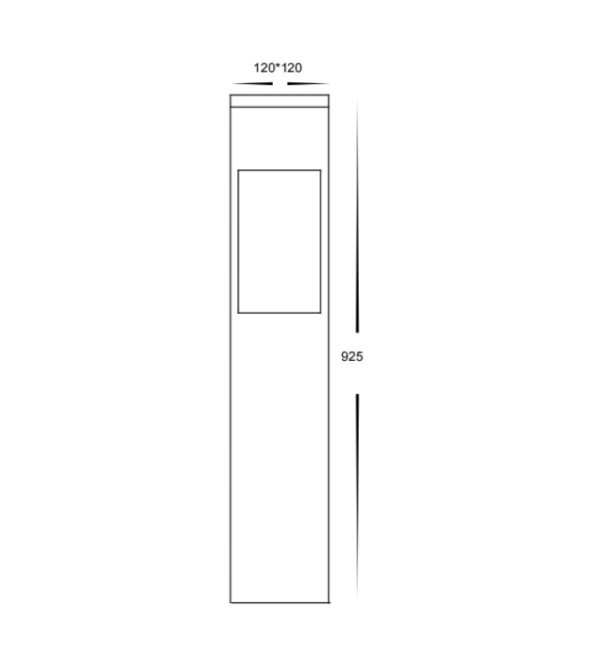HV1631T-BLK-240V-SQ | HV1631T-BLK-24V-SQ - Fedor Square Aluminium Black Tri Colour LED Bollard Light
