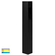 HV1631T-BLK-240V-SQ | HV1631T-BLK-24V-SQ - Fedor Square Aluminium Black Tri Colour LED Bollard Light