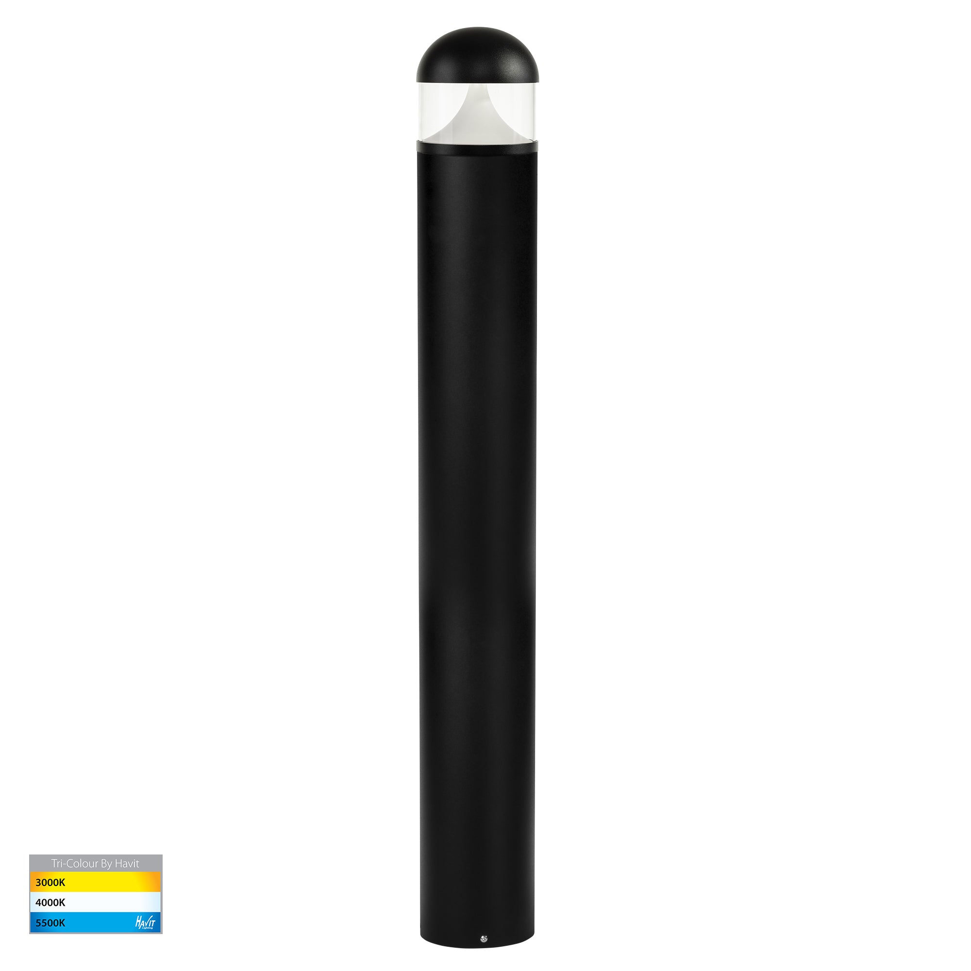 HV1633T-BLK-RND - Divad 1050mm Black LED Bollard Light