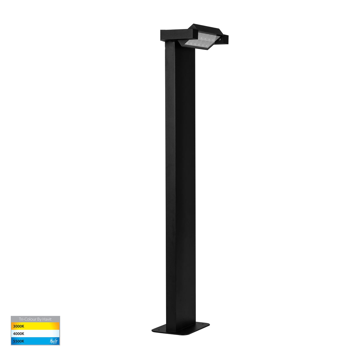 HV1634T-BLK-240V - Locu Black Aluminium 1 Light Adjustable Bollard - 790mm