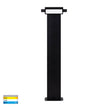 HV1635T-BLK-240V - Locu Black Aluminium 2 Light Adjustable Bollard - 790mm