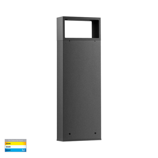 HV1636T-BLK-240V - Cadrado Black Aluminium Bollard - 600mm