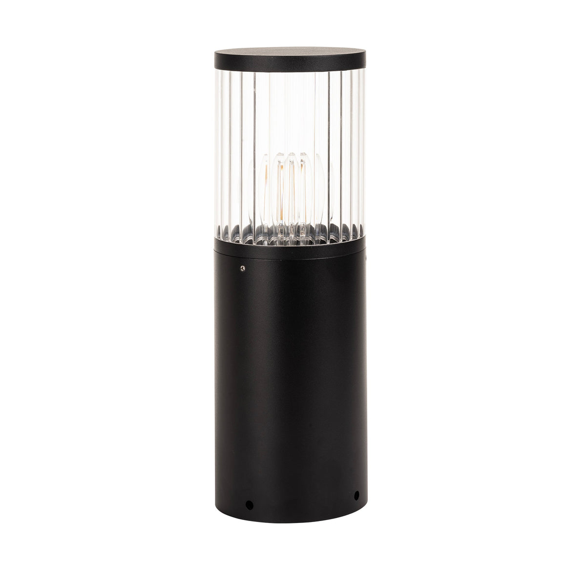 HV1641W-BLK - Prisma Black Round Bollard - 670mm