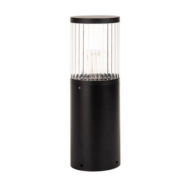 HV1641W-BLK - Prisma Black Round Bollard - 670mm