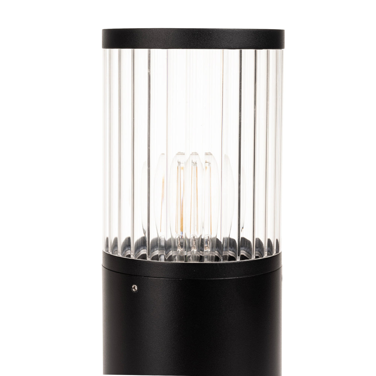 HV1641W-BLK - Prisma Black Round Bollard - 670mm