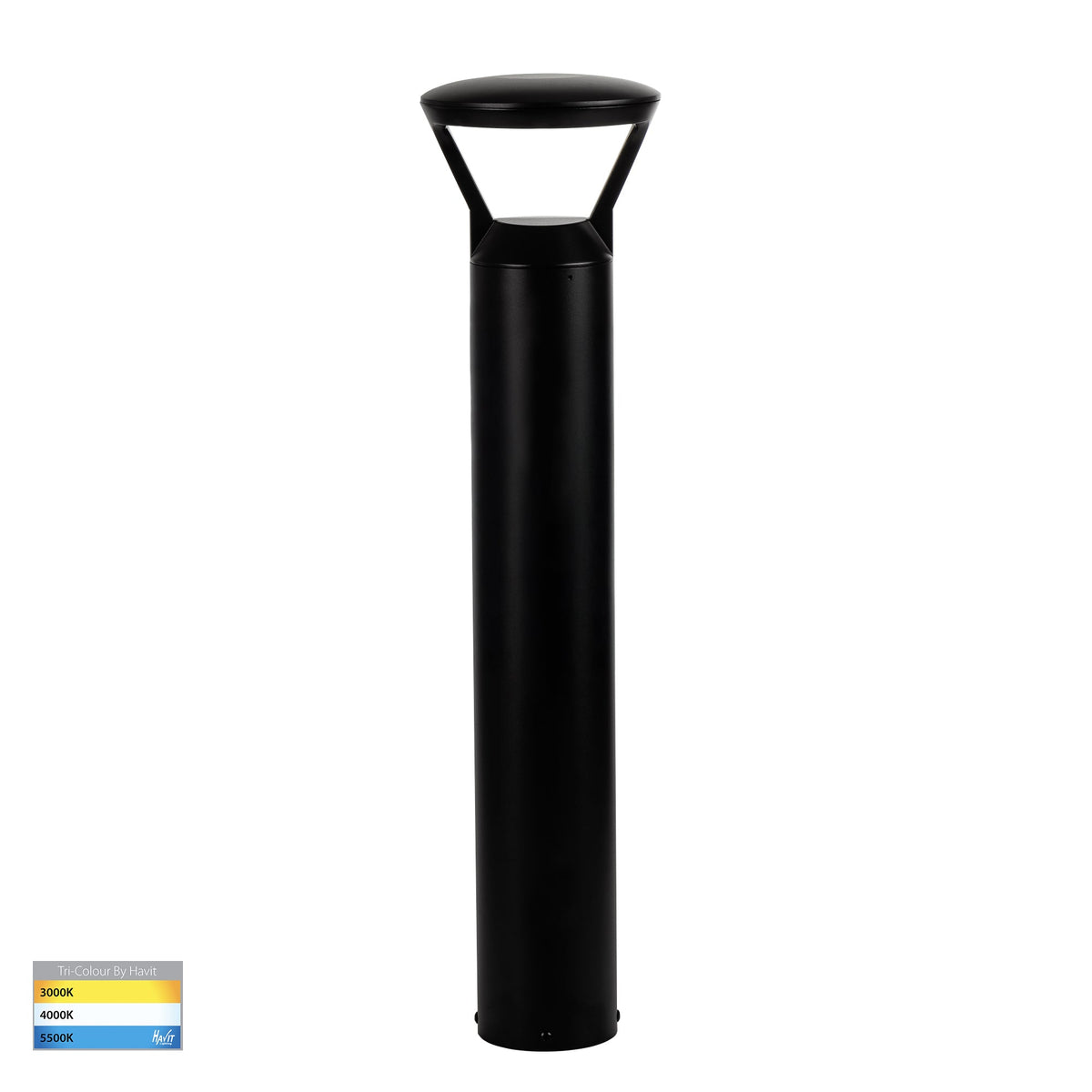 HV1643T-BLK - Thema Black Round Bollard - 965mm