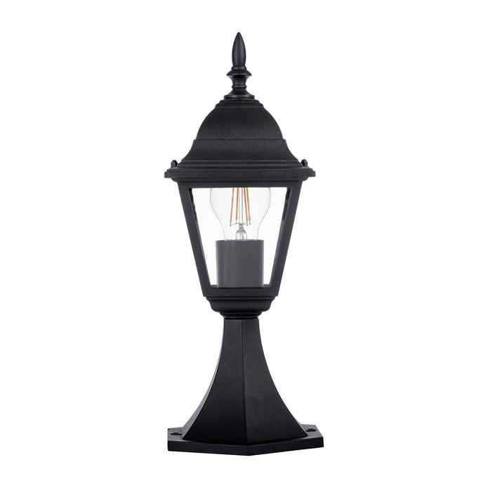 HV1651W-BLK - Newark Aluminium Black 4 Panel Pillar Light