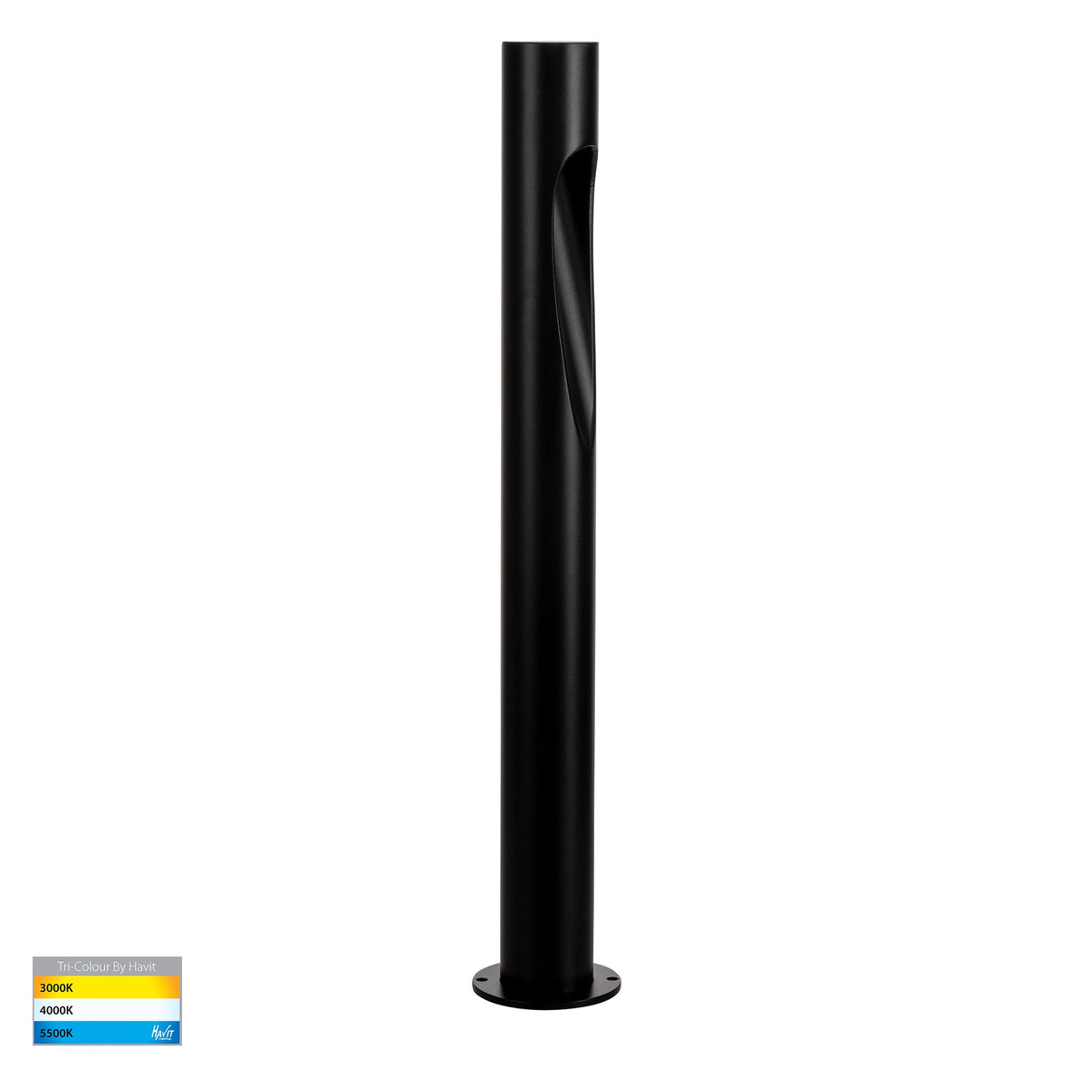 HV1660T-BLK - Fedor Black Round Bollard - 600mm