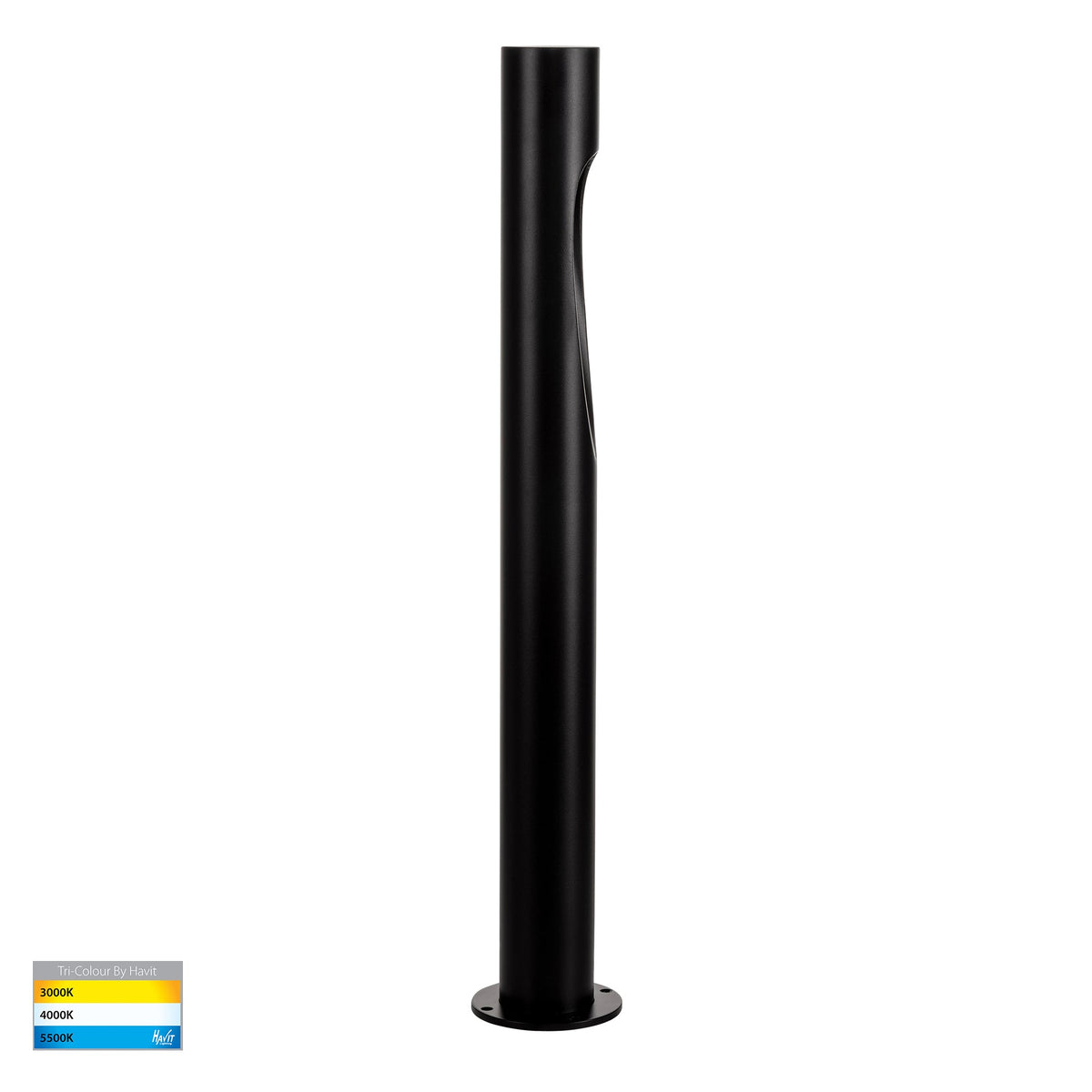 HV1660T-BLK - Fedor Black Round Bollard - 600mm