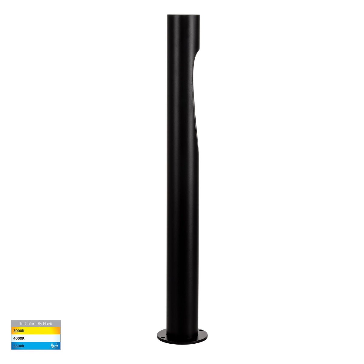 HV1660T-BLK - Fedor Black Round Bollard - 600mm