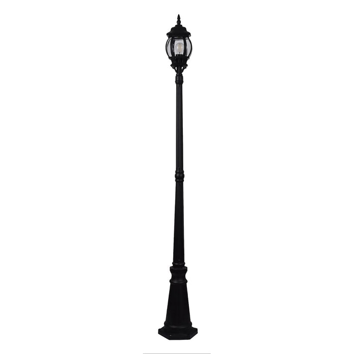 HV1671W-BLK - Trener Aluminium Black Coach Single Post Light