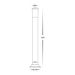 HV1682T-BLK - Renzi Black Polycarbonate Bollard Light - 700mm