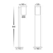 HV1692W-BLK - Angela Aluminium Black LED Bollard Light