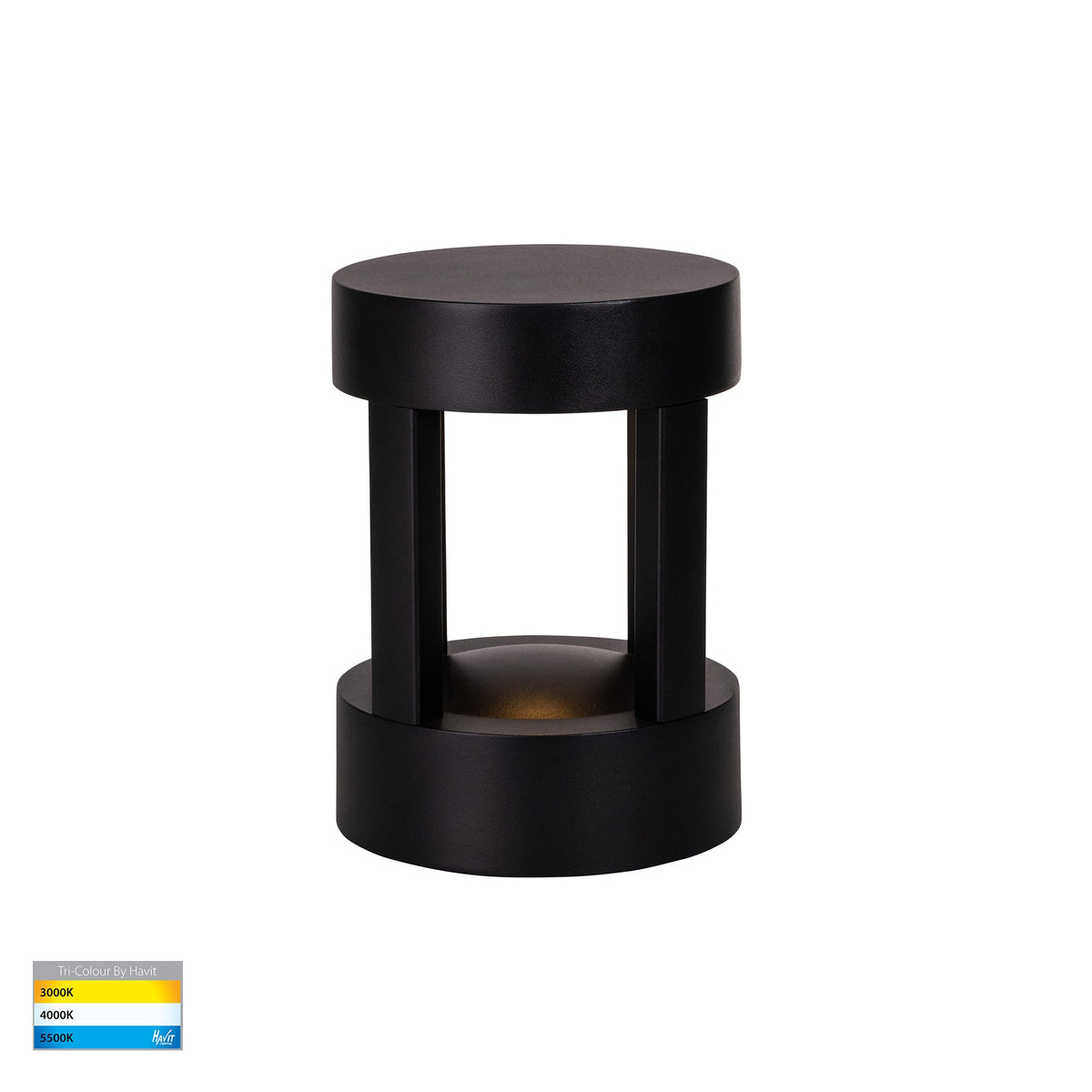 HV1699T-BLK-240V-RND | HV1699T-BLK-24V-RND - Pelare Black LED Pillar Light