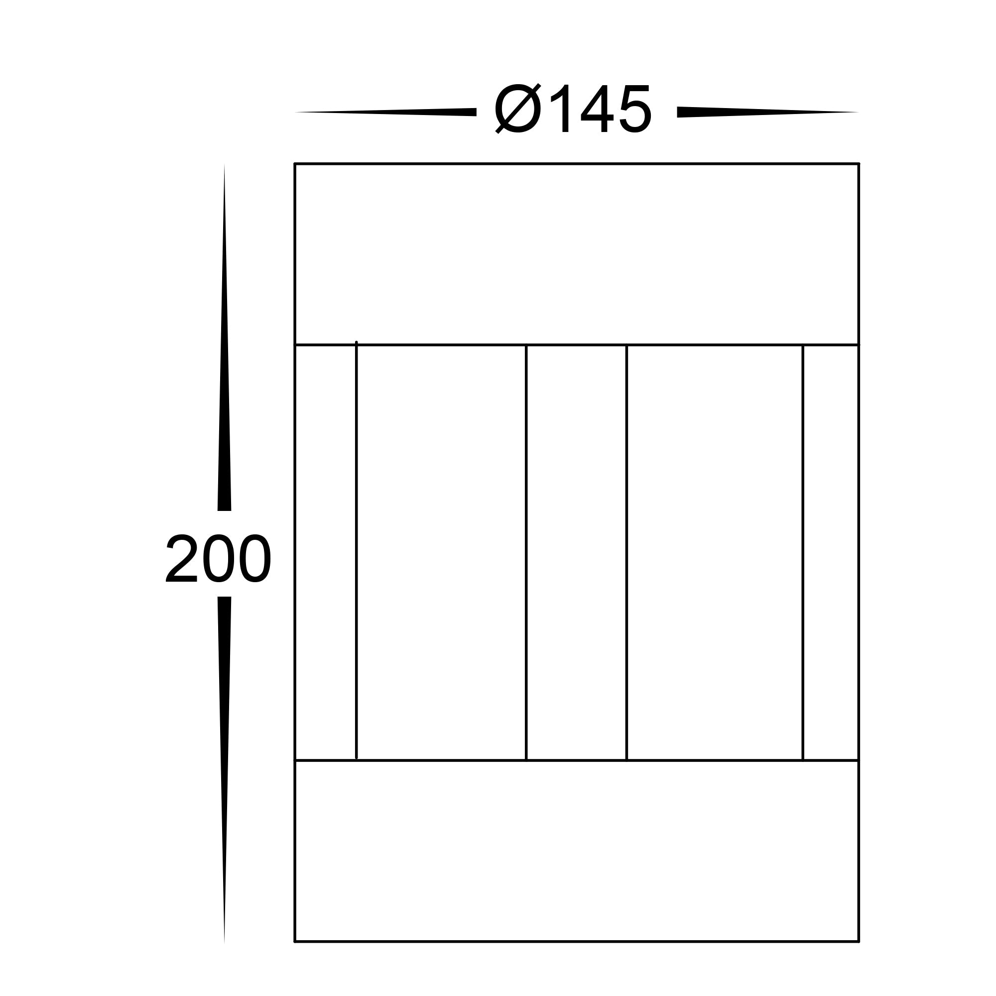 HV1699T-BLK-240V-RND | HV1699T-BLK-24V-RND - Pelare Black LED Pillar Light