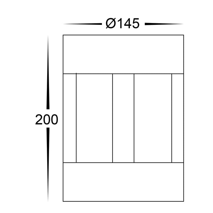 HV1699T-BLK-240V-RND | HV1699T-BLK-24V-RND - Pelare Black LED Pillar Light