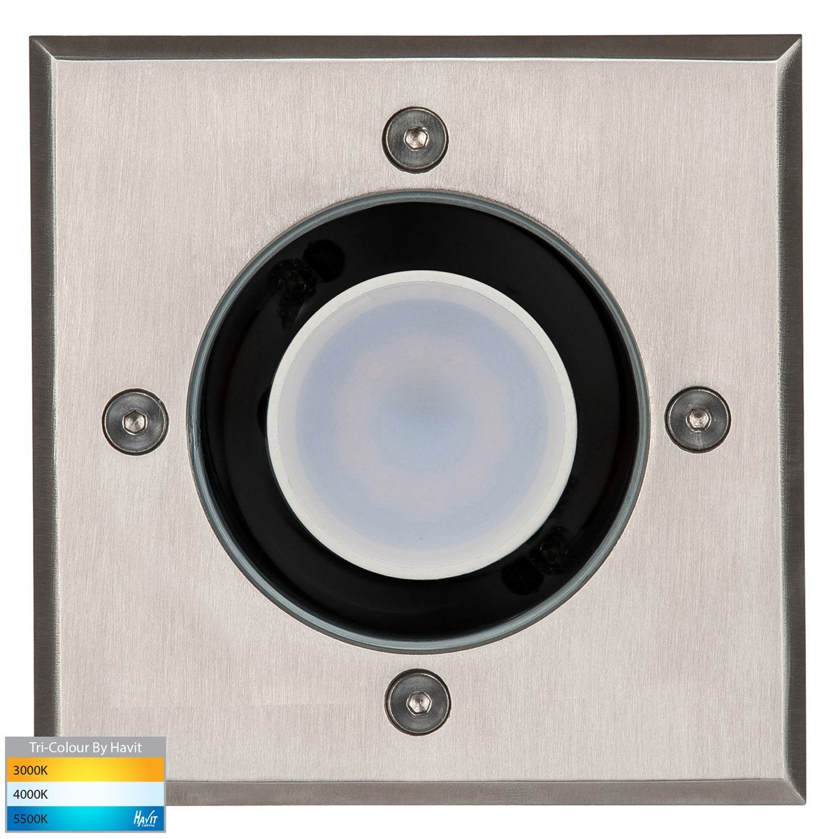 Metro In-ground Uplighter Square 120mm 316 Stainless Steel Face