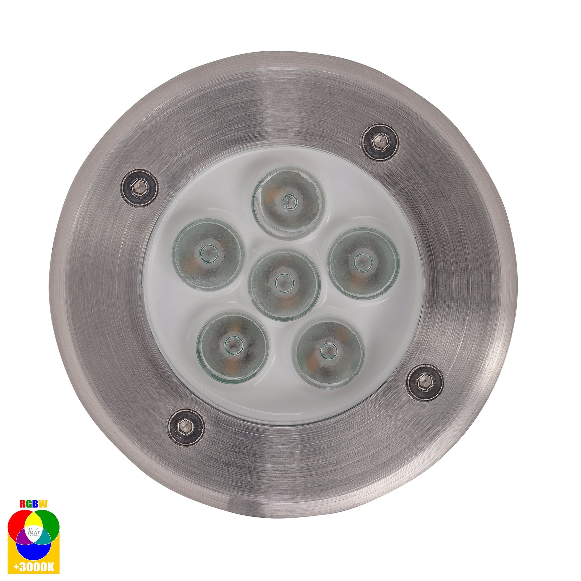 HV1801RGBW - Metro Round 316 Stainless Steel RGBW Inground Lights