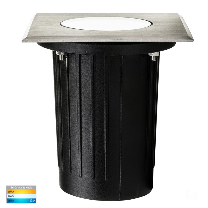 HV1825T-SQ - Luta 316 Stainless Steel TRI Colour Adjustable Inground Light