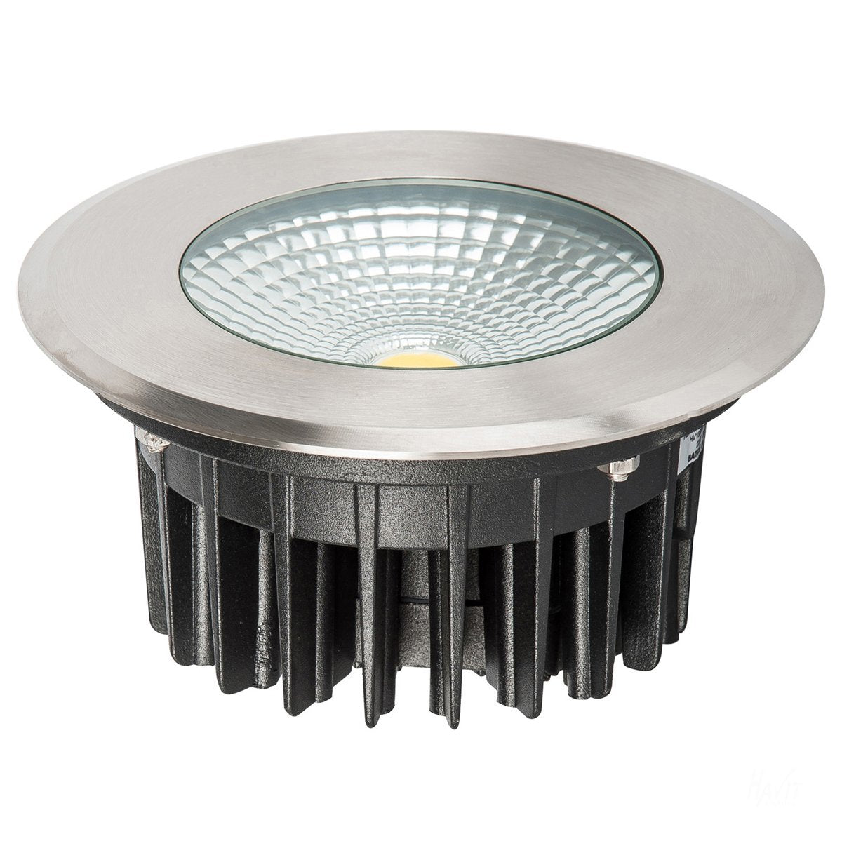 12v DC 10w LED Klip In-ground Uplighter Round, 160mm 316 Stainless Steel Face in 5500K