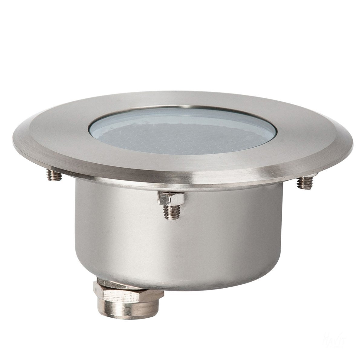 12v DC 3w LED Split In-ground Uplighter Round, 100mm Face, 316 Stainless Steel in 5500K