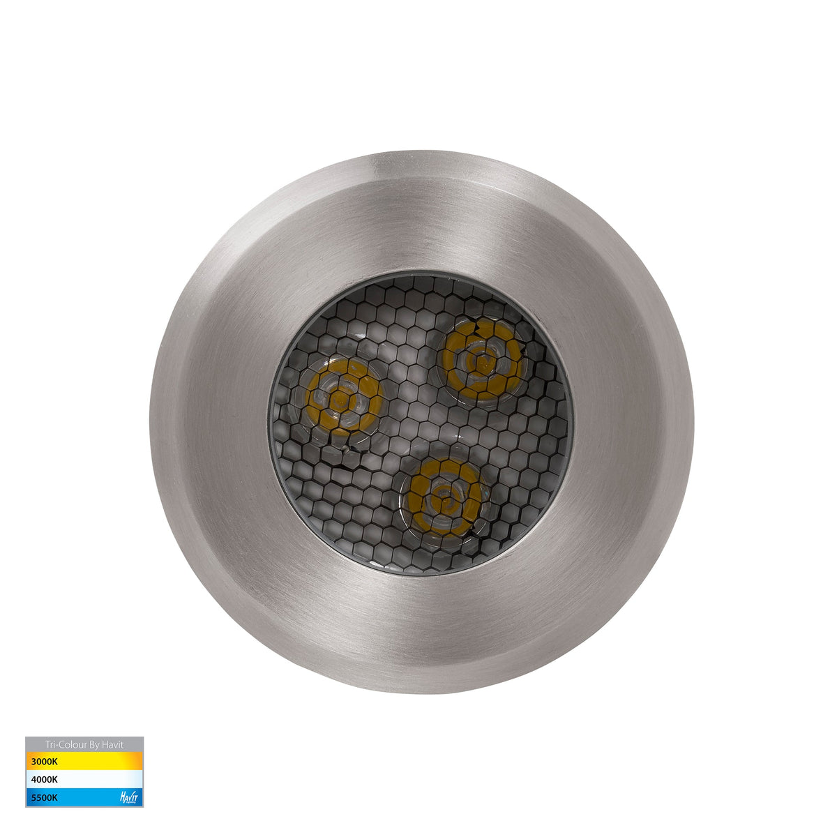 HV1841T-240V - Split In-ground Uplighter Round, 100mm Face, 316 Stainless Steel
