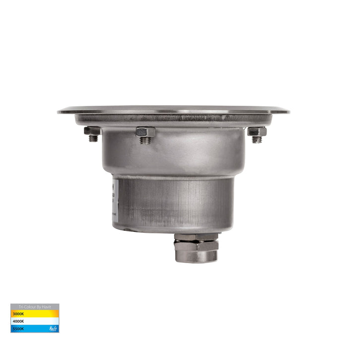 HV1841T - Split 316 Stainless Steel TRI Colour 3w LED Inground Light