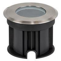 Thumbnail for 12v DC 3w LED Split In-ground Uplighter Round, 100mm Face, 316 Stainless Steel in 3000K